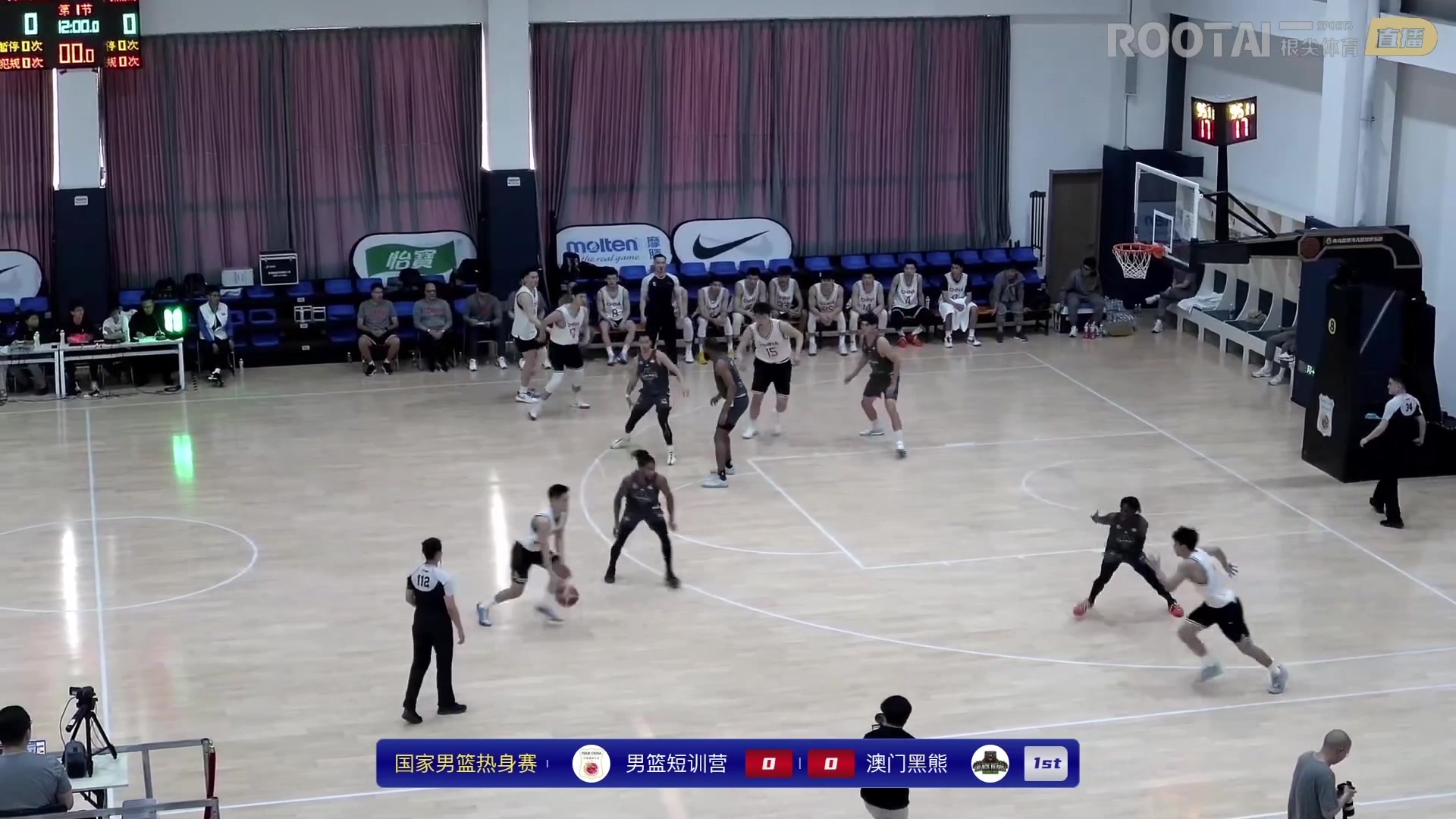 中国男篮短训营93-96澳门黑熊队！廖三宁19分全队最高！